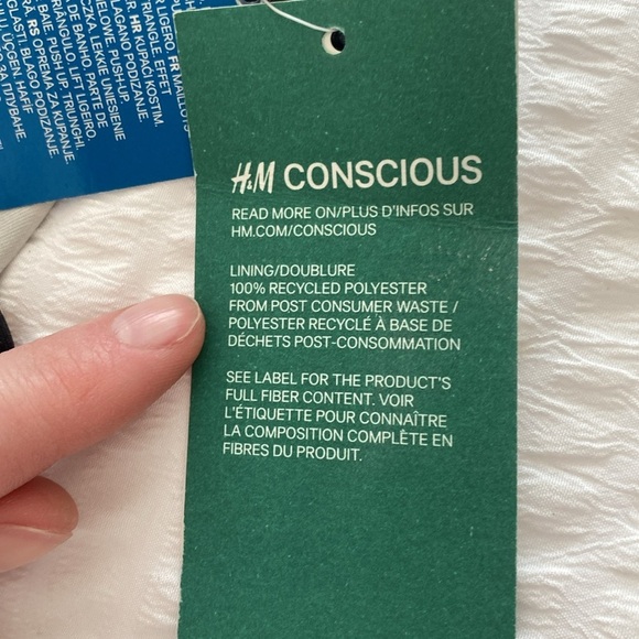 NWT H&M padded tropical print bikini top size 12 (Large) - Picture 10 of 10